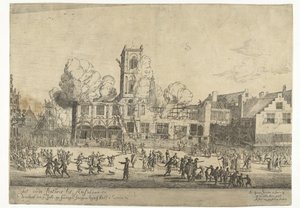 Fire of the Old Town Hall in Amsterdam