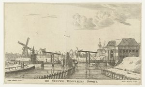 View of the Third Regulierspoort in Amsterdam by Reinier Nooms