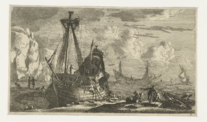 Dismantled Sailing Ship by Reinier Nooms