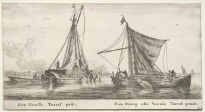 Ships of Amsterdam: A Frisian Peat Barge. The Dynop, Near the Veensche Peat Pond by Reinier Nooms