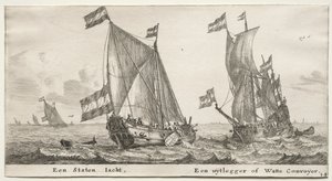 Ships of Amsterdam: Dutch Admiralty Yacht, A Guard Ship by Reinier Nooms