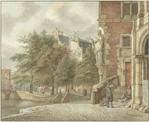 View of a City Canal by Reinier Vinkeles (I)