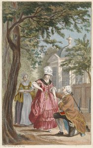 Man Kneeling Before Woman by Reinier Vinkeles (I)