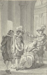 Illustration for the Play Ines de Castro by Rhijnvis Feith by Reinier Vinkeles (I)