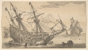 A Merchant Man Careened for Caulking the Hull
