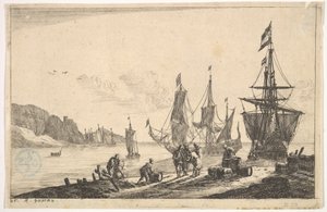 Bay with Sailing Vessels by Reinier Zeeman