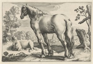 Landscape with Two Horses by Reinier van Persijn