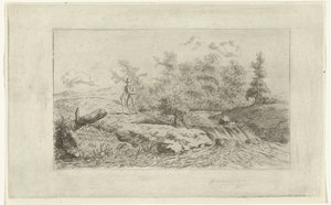 Man by a Waterfall by Reinierus Albertus Ludovicus baron van Isendoorn à Blois