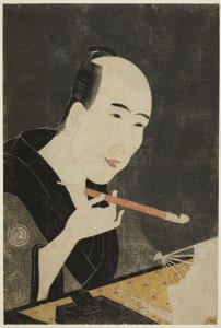 Portrait of Santo Kyoden, the Master of Kyobashi by Rekisentei Eiri