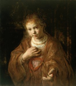 Young Girl Holding a Medal