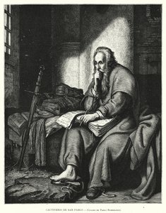 St Paul in Prison by Rembrandt Harmensz. van Rijn (after)