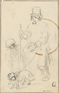 A Blind Beggar Boy and a Dog by Rembrandt van Rijn