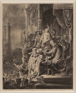 Christ Before Pilate: Large Plate by Rembrandt van Rijn