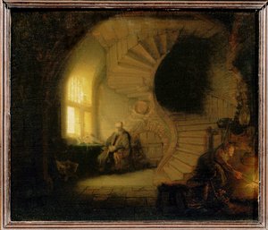 Meditating Philosopher by Rembrandt Harmensz. van Rijn