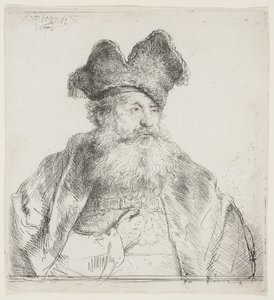 Old Man with a Divided Fur Cap by Rembrandt van Rijn