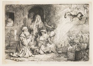 The Angel Departing from the Family of Tobias by Rembrandt van Rijn