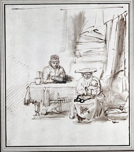 The Holy Family by Rembrandt Harmensz. van Rijn