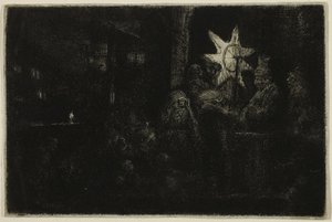 The Star of the Kings: A Night Piece by Rembrandt Harmensz. van Rijn