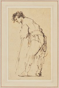 Young Man Leaning on a Stick by Rembrandt Harmensz. van Rijn