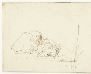 Saskia Ill in Bed by Rembrandt van Rijn (copy after)