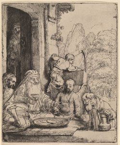 Abraham Entertaining the Angels by Rembrandt van Rijn