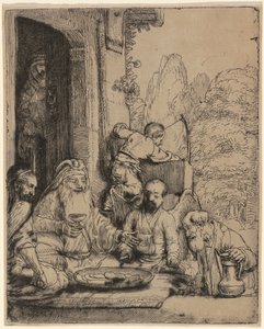Abraham Entertaining the Angels by Rembrandt van Rijn