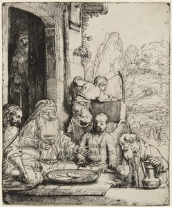 Abraham Entertaining the Angels by Rembrandt van Rijn