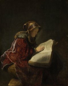 An Old Woman Reading, Probably the Prophetess Hannah, 1631