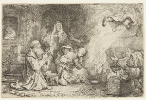Angel Departing from the Family of Tobias by Rembrandt van Rijn