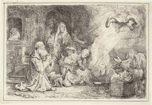 Angel Departing from the Family of Tobias by Rembrandt van Rijn