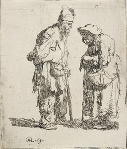 Beggar Man and Beggar Woman Conversing, 1630 by Rembrandt van Rijn