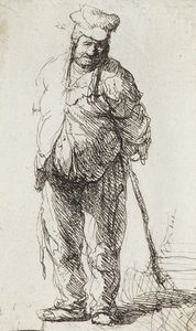 Beggar Leaning on a Stick