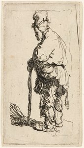Beggar leaning on a stick by Rembrandt van Rijn