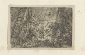 Circumcision in the Stable (Recueil de quatre-vingt-cinq estampes originales) by Rembrandt van Rijn