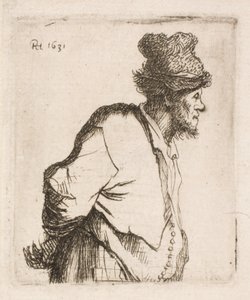 Peasant with hands on back by Rembrandt van Rijn