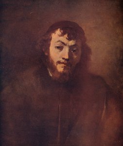 Bust of a Bearded Young Man with a Skullcap, 1663 by Rembrandt van Rijn