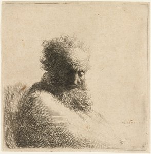 Bust of an Old Bearded Man, Looking Down