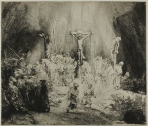 Christ Crucified between the Two Thieves: "The Three Crosses" by Rembrandt van Rijn