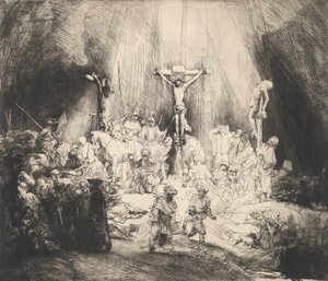 Christ Crucified between the Two Thieves The Three Crosses by Rembrandt van Rijn