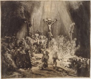 Christ Crucified between the Two Thieves: The Three Crosses by Rembrandt van Rijn