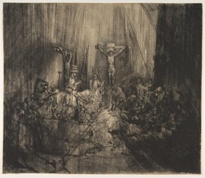Christ Crucified between the Two Thieves: The Three Crosses by Rembrandt van Rijn
