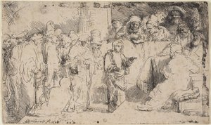 Christ Disputing with the Doctors: A Sketch by Rembrandt van Rijn