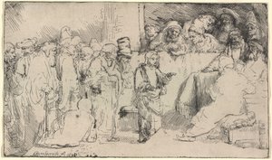 Christ Disputing with the Doctors: a Sketch by Rembrandt van Rijn
