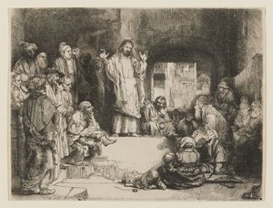 Christ Preaching by Rembrandt van Rijn