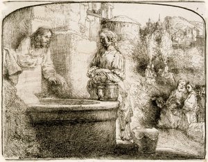 Christ and the Woman of Samaria by Rembrandt van Rijn