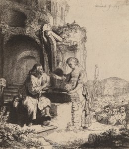 Christ and the Woman of Samaria Among Ruins, 1634 by Rembrandt van Rijn