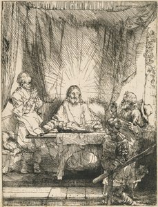 Christ at Emmaus: the Larger Plate by Rembrandt van Rijn