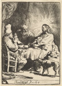 Christ at Emmaus (the Smaller Plate)