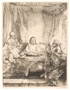Christ at Emmaus: the larger plate by Rembrandt van Rijn