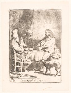 Christ at Emmaus: the smaller plate